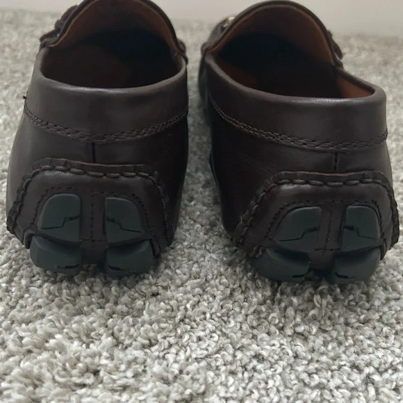 POLO RALPH LAUREN Men's Anders Leather Driver Driving Style Loafer Brown Sz 8.5 - Picture 7 of 12